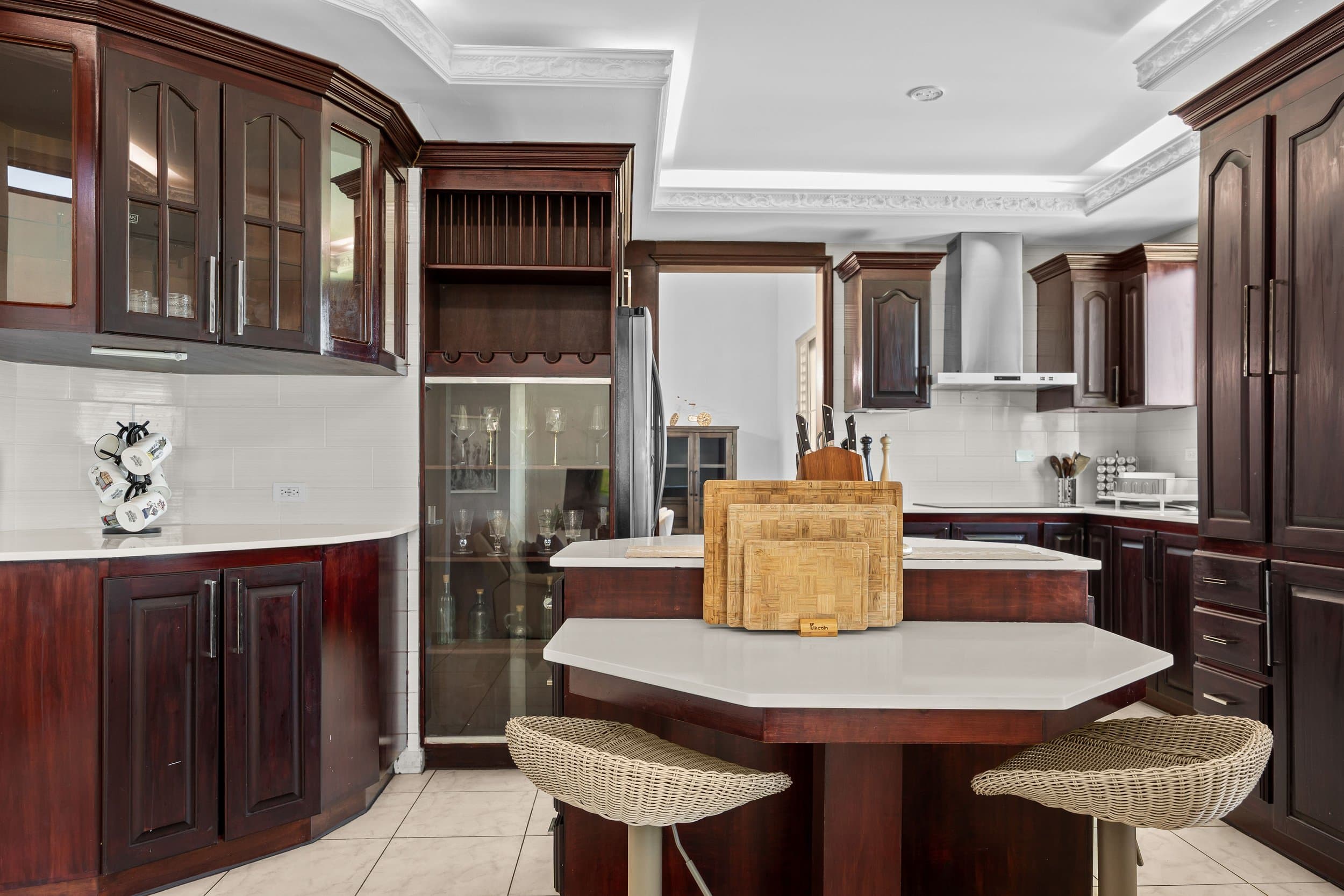 The villa kitchen where coffee happens
