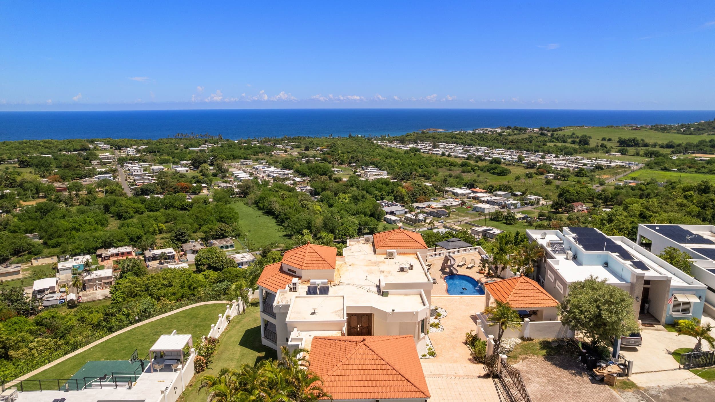 The villa perched over Camuy's coastline