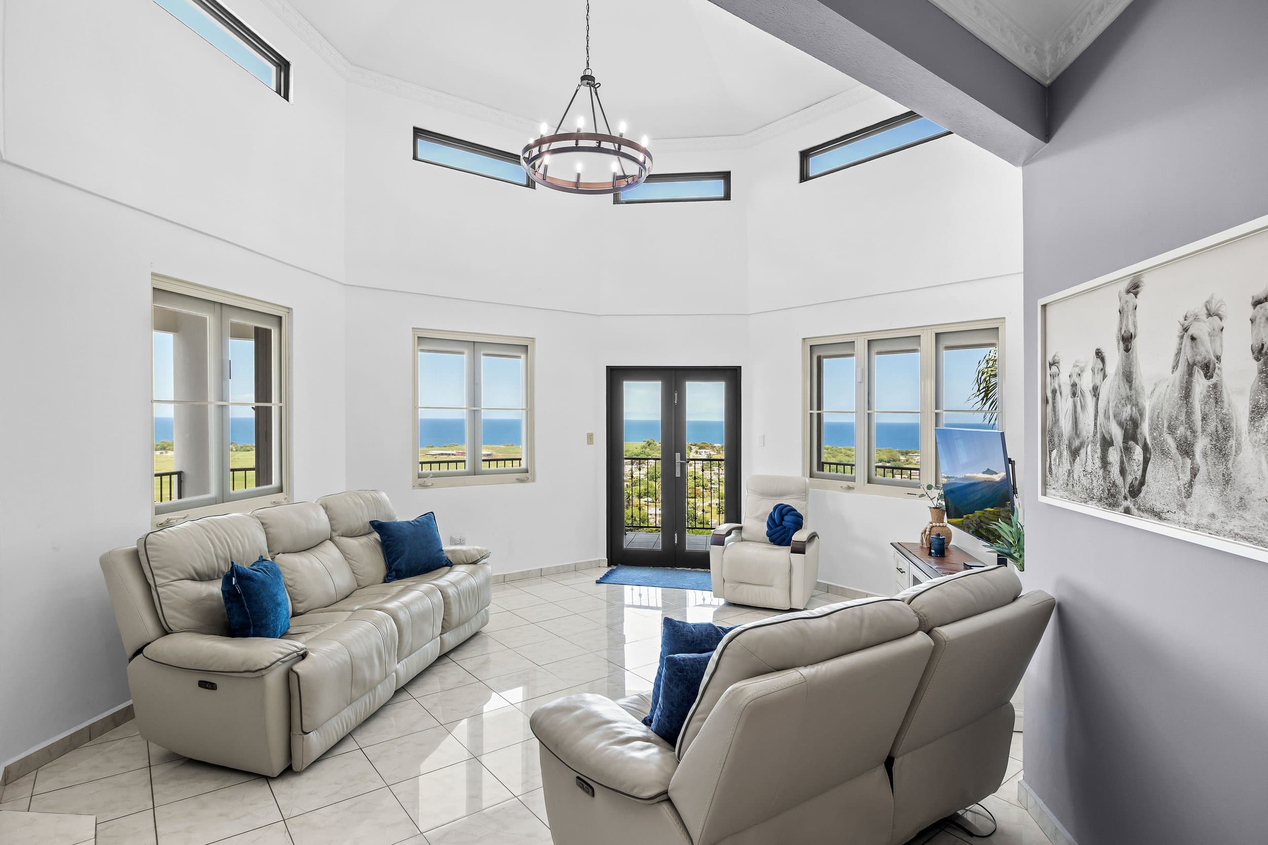 The sunlit second living room